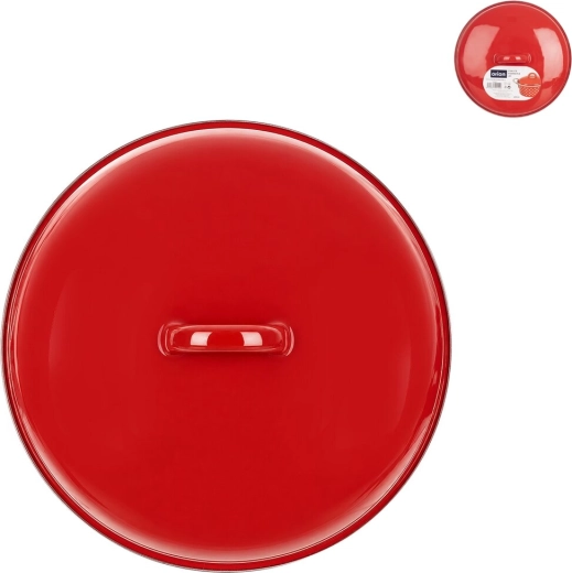 Smaltovaná pokrievka Lem 21 cm červená