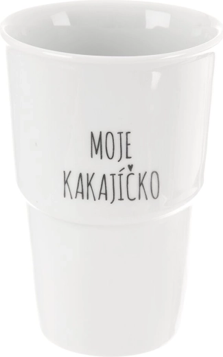 Porcelánový hrnček bez uška Moje kakajíčko 350 ml