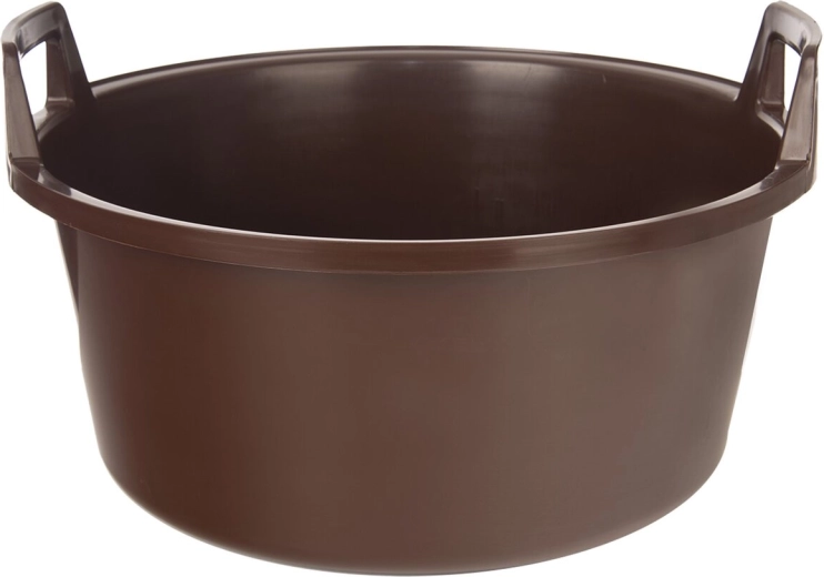 Plastový škopek s uchami 40 l hnedý