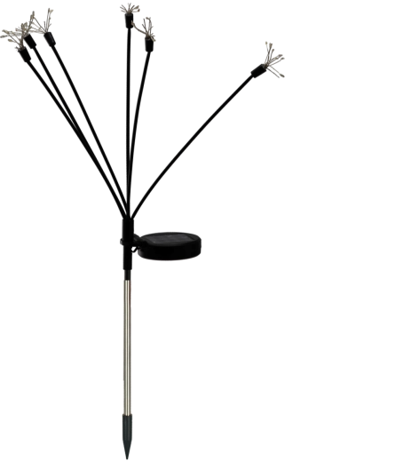 Solárna záhradná lampa 70 cm s efektom ohňostroja, 60 LED multicolor
