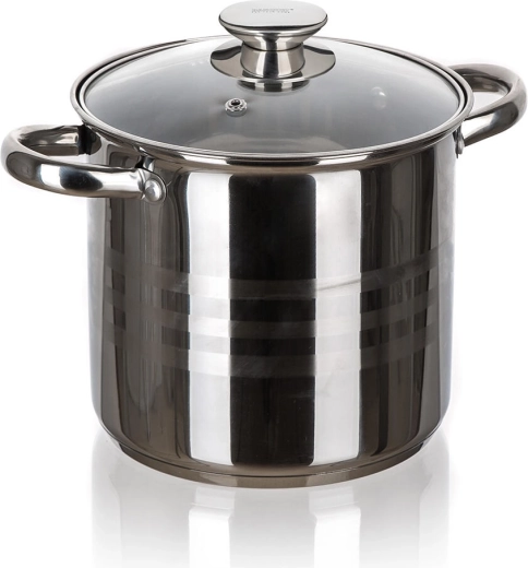 Nerezový hrniec so sklenenou pokrievkou 18 cm 4,3 l LIVING
