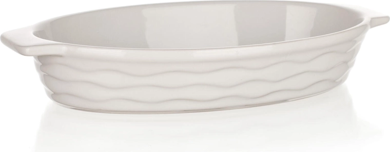 Oválna zapekacia forma CULINARIA 26 × 14 cm keramická biela