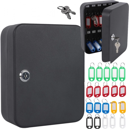 Kovová uzamykateľná kľúčenka na 48 kľúčov, nástenná