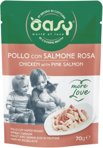 Oasy kapsička kura s lososom 70 g