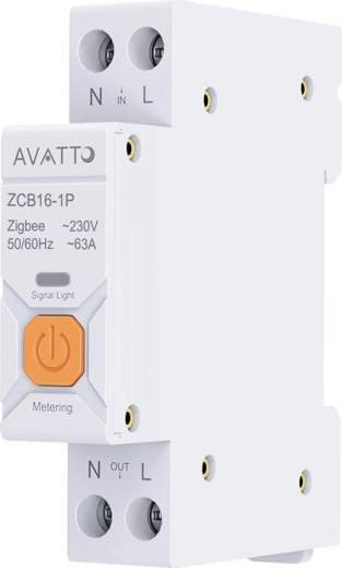 Inteligentná poistka ZigBee s meraním energie AVATTO ZWCB16