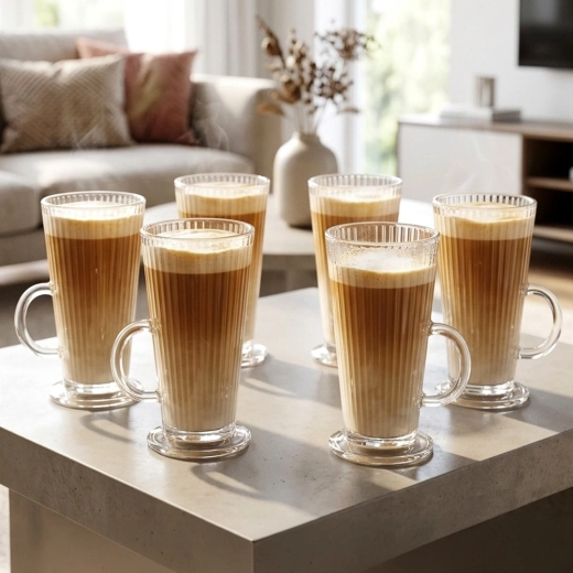 Súprava 6 ks s objemom 270 ml – ideálna na latte