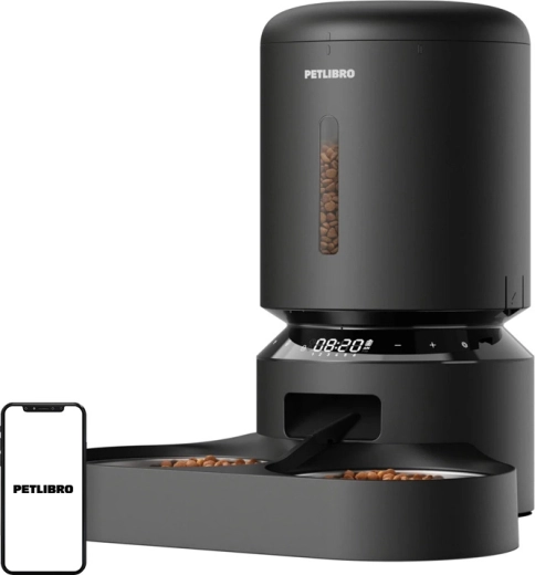 Petlibro Granary automatický dávkovač krmiva 5 l s dvoma miskami čierny
