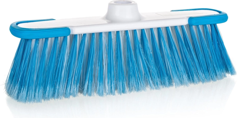 Smeták 32 cm s hrubým závitom EXCLUSIVE, modro-biely plast