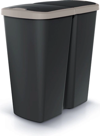 Triediaci odpadkový kôš Prosperplast Compacta Duo 45 l