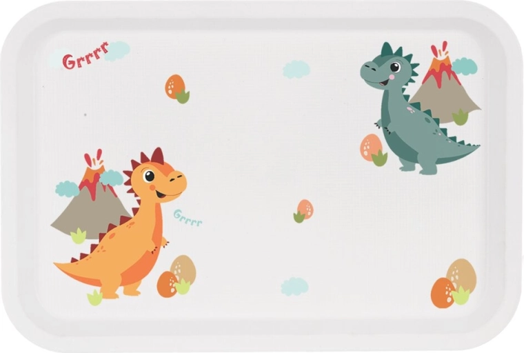 Detský plastový podnos Toya DINO 30,5 × 21 cm