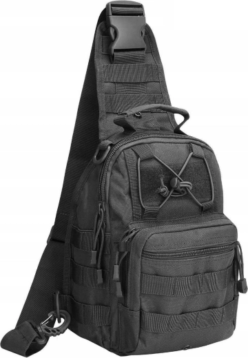 Taktický sling batoh 20 l na rameno, čierny