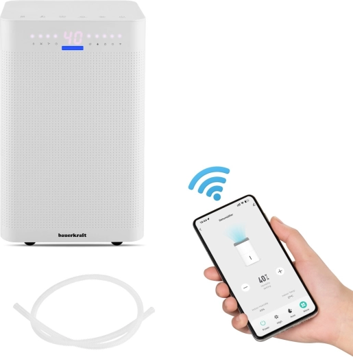 Odvlhčovač vzduchu Bauerkraft 12 l/24 h s Wi‑Fi
