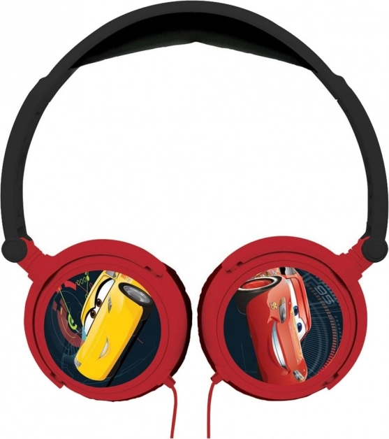 Detské skladacie drôtové slúchadlá DISNEY Autá s obmedzením hlasitosti