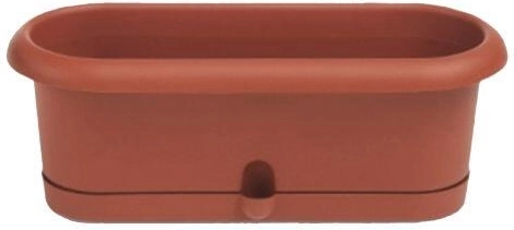 Truhlík na bylinky Pierina s miskou 30 × 10,5 cm terakota