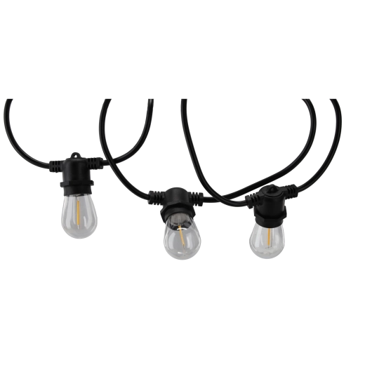 Záhradná svetelná girlanda FILAME 10x LED E27, teplá biela, 10 m, IP44, 230 V