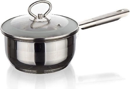 Nerezový rendlík 14 cm so sklenenou pokrievkou MATTE New Line, 0,9 l, na indukciu