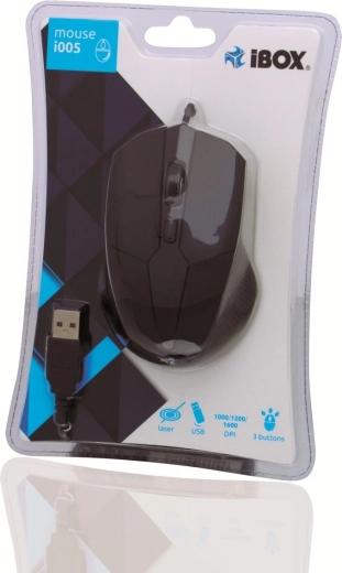 Drôtová laserová myš USB s nastaviteľným DPI