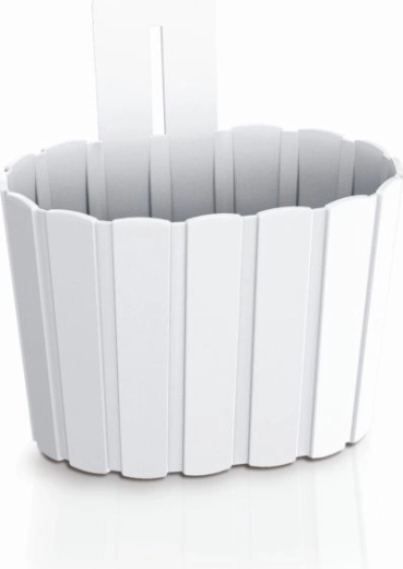 Závesný kvetináč na stenu Boardee Wall 19,4 cm biely