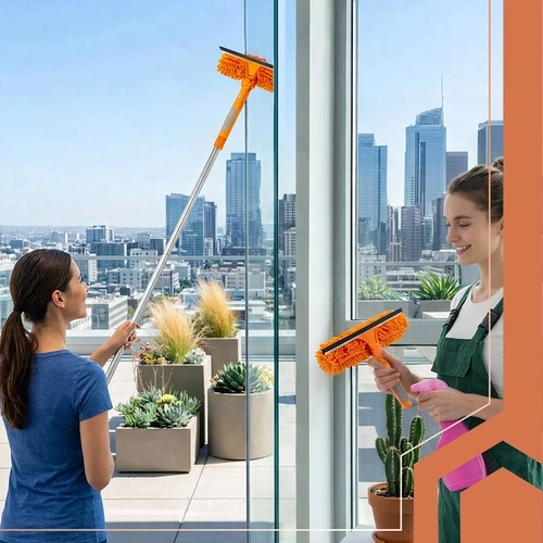 Teleskopická tyč 1,8 m pre bezpečný dosah bez rebríka