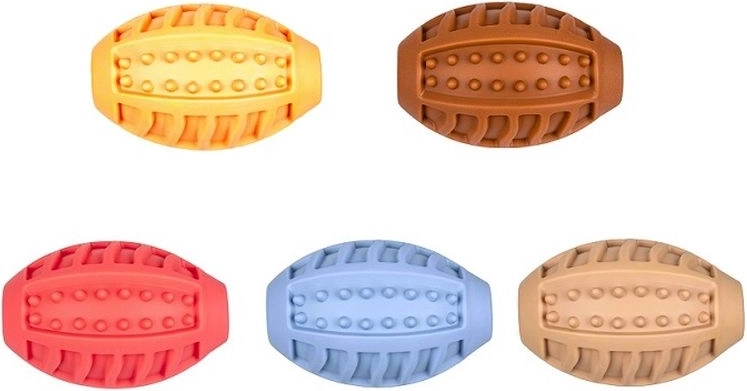 Pískacia ragby loptička s výstupkami 10 cm - 1 kus