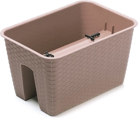 Kvetináč na zábradlie Ratolla 40 cm mocca