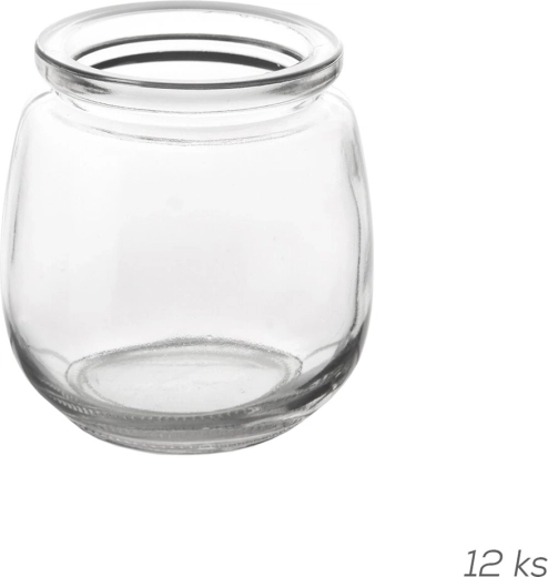 Sklenené dózy na jogurt 200 ml, 12 ks