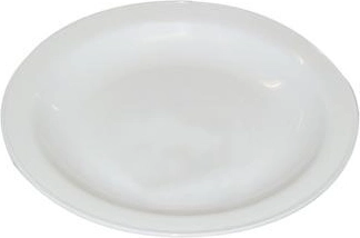 Plytký plastový tanier 23 cm biely
