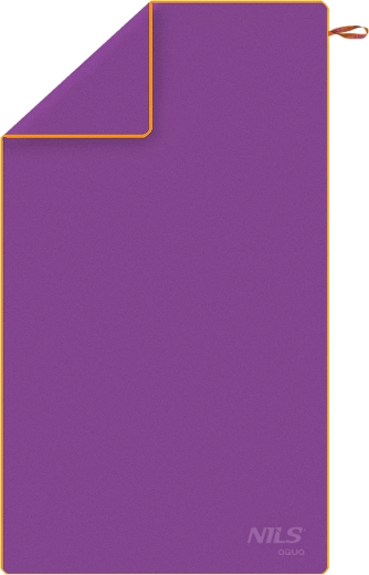 Rýchloschnúci mikrovláknový uterák NILS aqua NAR12 fialovo‑oranžový 180 × 100 cm