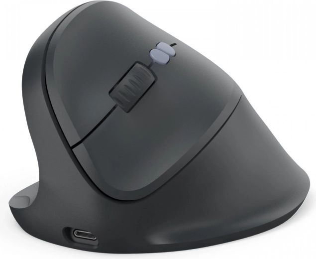 Ergonomická vertikálna myš pre ľavákov čierna