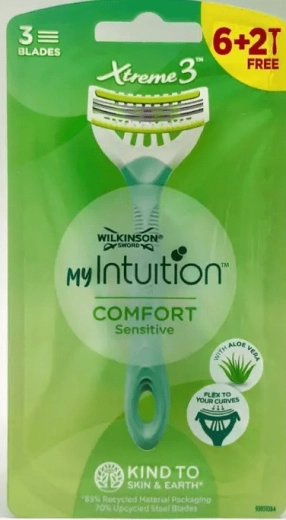 Jednorazový holiaci strojček WILKINSON Xtreme3 My Intuition Comfort Sensitive 6+2