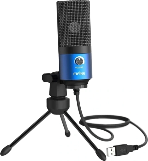 Kondenzátorový USB mikrofón Fifine K669BB modrý - 1 kus