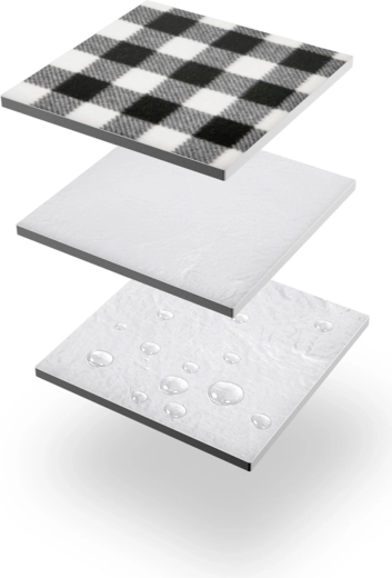 Trojvrstvová konštrukcia s ochranou proti vlhkosti