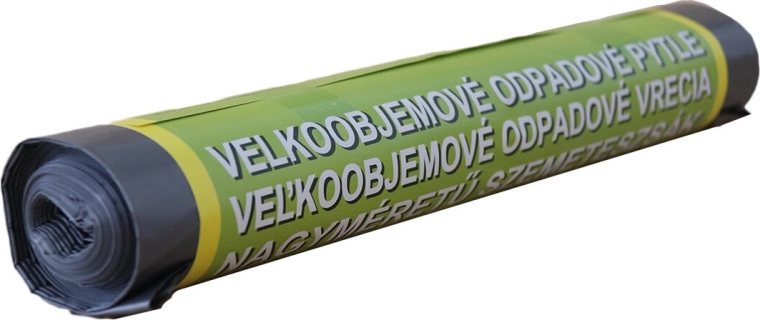 Silné čierne vrecia na odpad 170 l, 100 × 125 cm (5 ks)