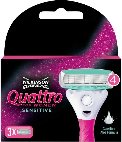 Wilkinson Quattro Sensitive náhradné hlavice 3 ks