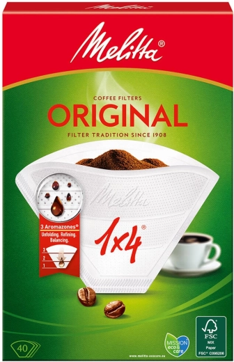 Papierové filtre na kávu veľkosť 4 MELITTA Original (40 ks)