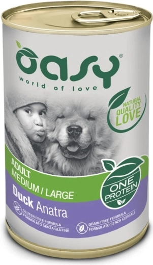 Oasy One Protein paštéta pre dospelé psy stredných a veľkých plemien – kačica 400 g