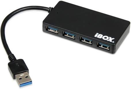 USB hub 3.0, 4 porty, slim, čierny