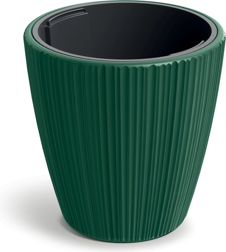 Kvetináč Oro 47 cm tmavozelený s vnútornou vložkou