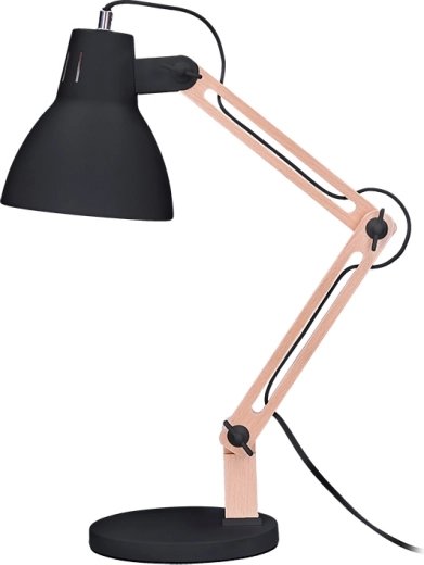 Solight stolná lampa Falun E27 čierna