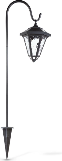 Solárna LED lampa na zapichnutie 80 cm čierna so studeným bielym svetlom