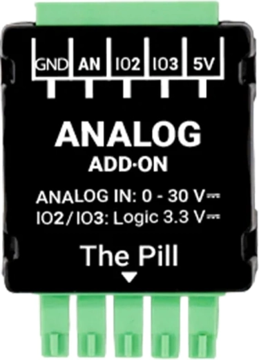 Shelly analógový modul 0–30 V pre Shelly the Pill