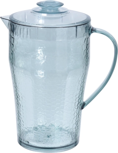 Plastový džbán s viečkom 1,9 l – vzhľad recyklovaného skla