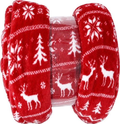 Vianočná flanelová deka s motívom sobov 150 × 200 cm – 1 kus