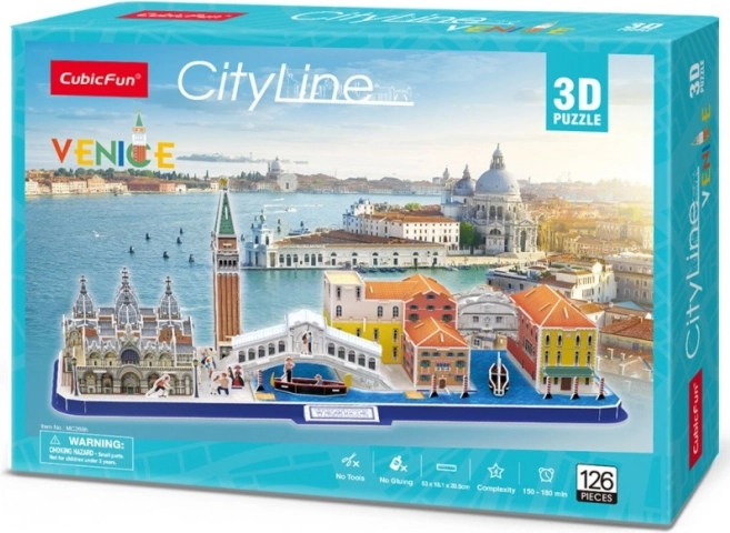 3D puzzle panoráma Benátky - 126 dielikov