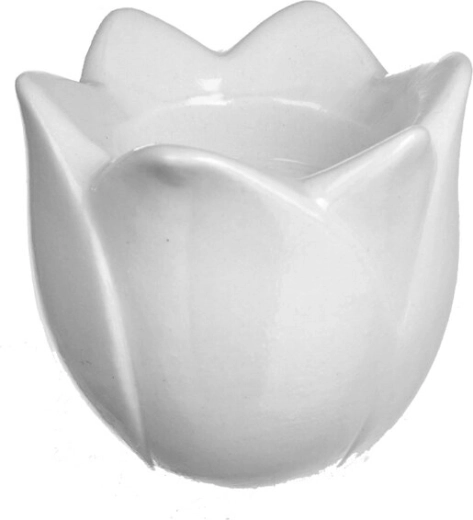 Keramický svietnik tulipán biely