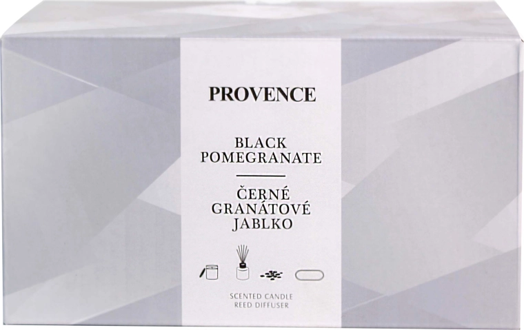Darčeková sada PROVENCE Black Pomegranate – sviečka a difuzér
