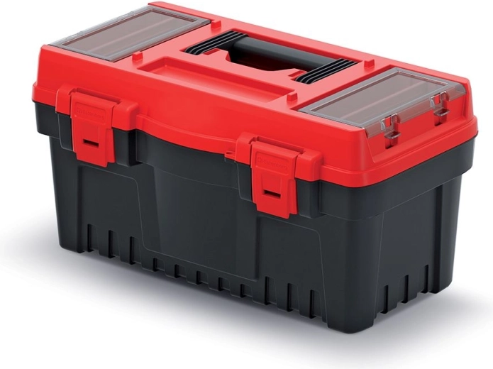 Plastový kufor na náradie EVO 47,6 × 26 × 25,6 cm, červený