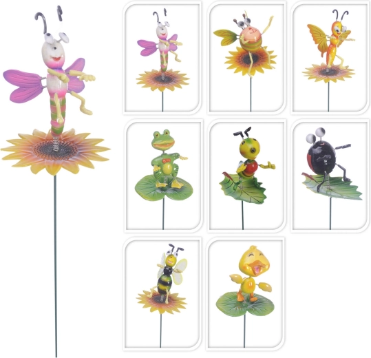 Záhradný zápich Zvieratká z lúky, 59,5 cm – mix 8 druhov