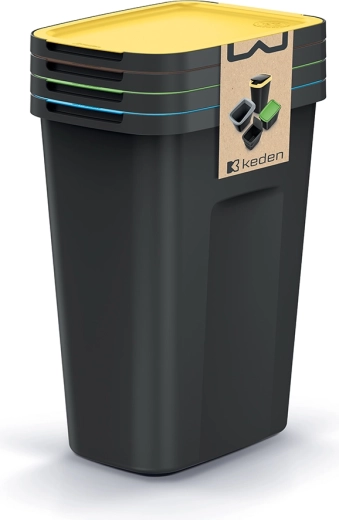 súprava odpadkových košov na triedenie Compacta Q Flap Plus 4×35 l