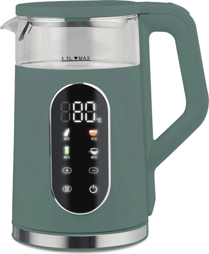 Rýchlovarná kanvica s reguláciou teploty 1,7 l 2200 W zelená